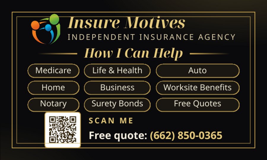 Insure Motives cartoon business card back